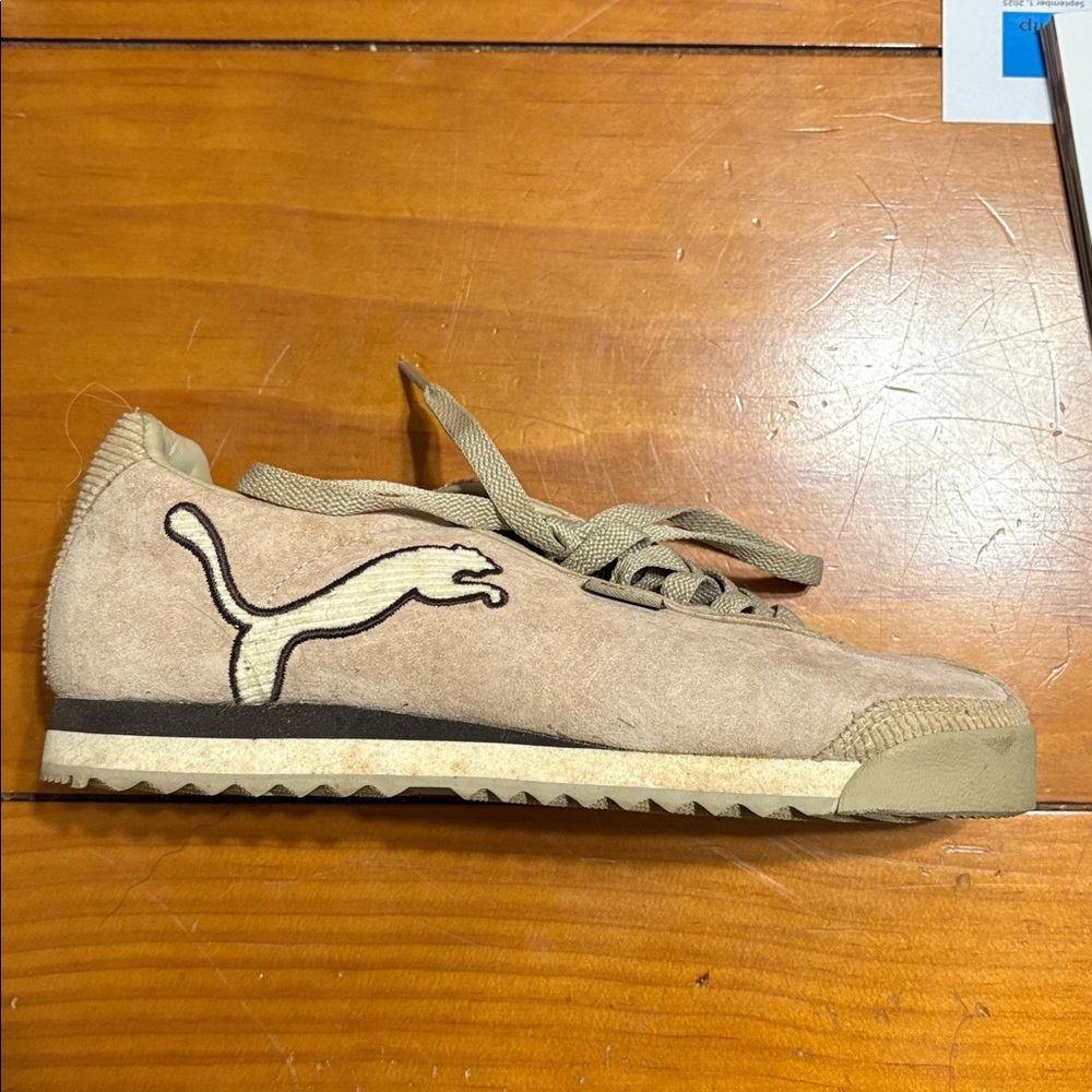 Puma Beige Suede Casual Shoes